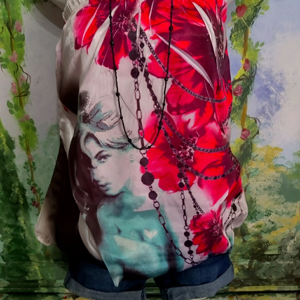 Silk tropical blouse